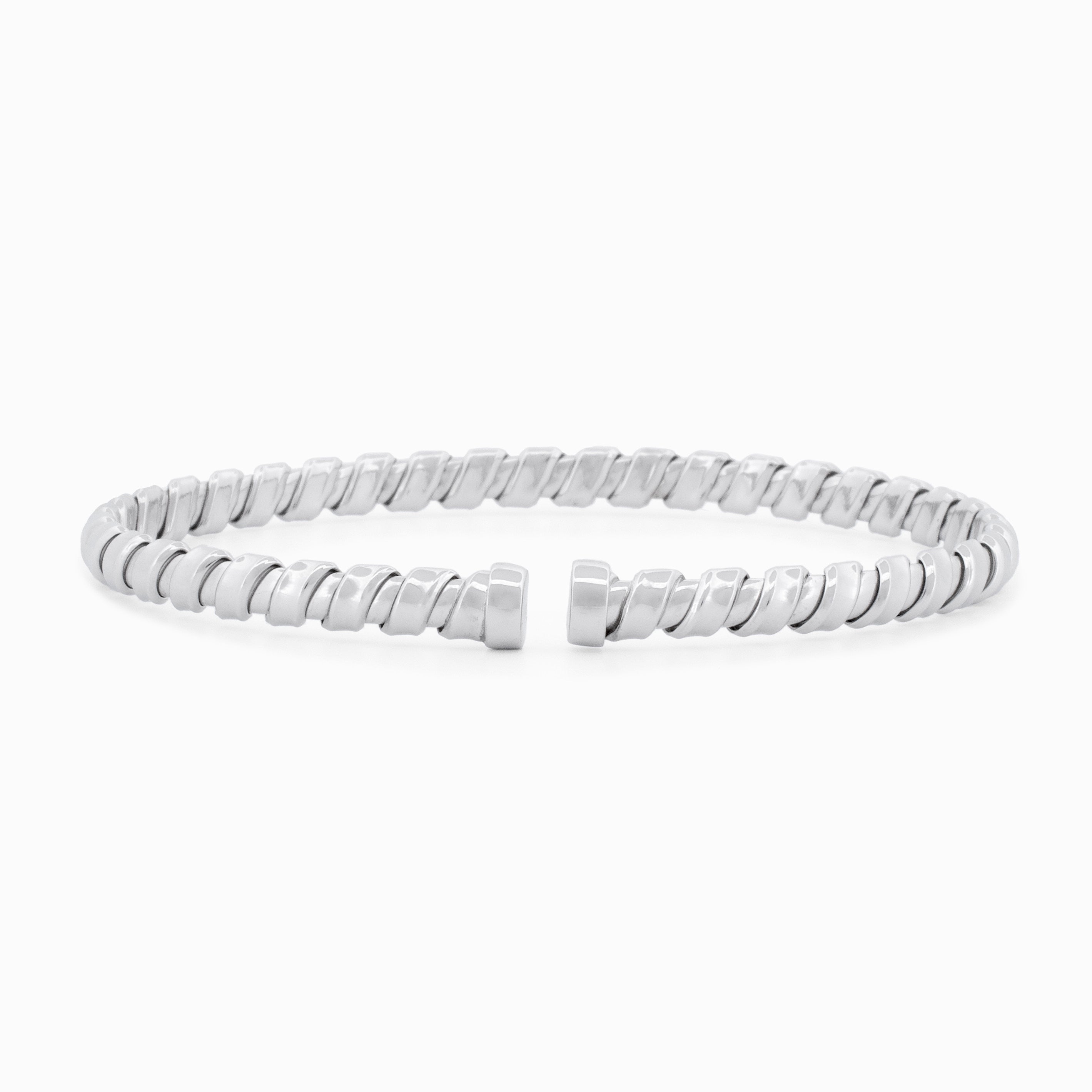 Flexible Gold Ribbed Bangle