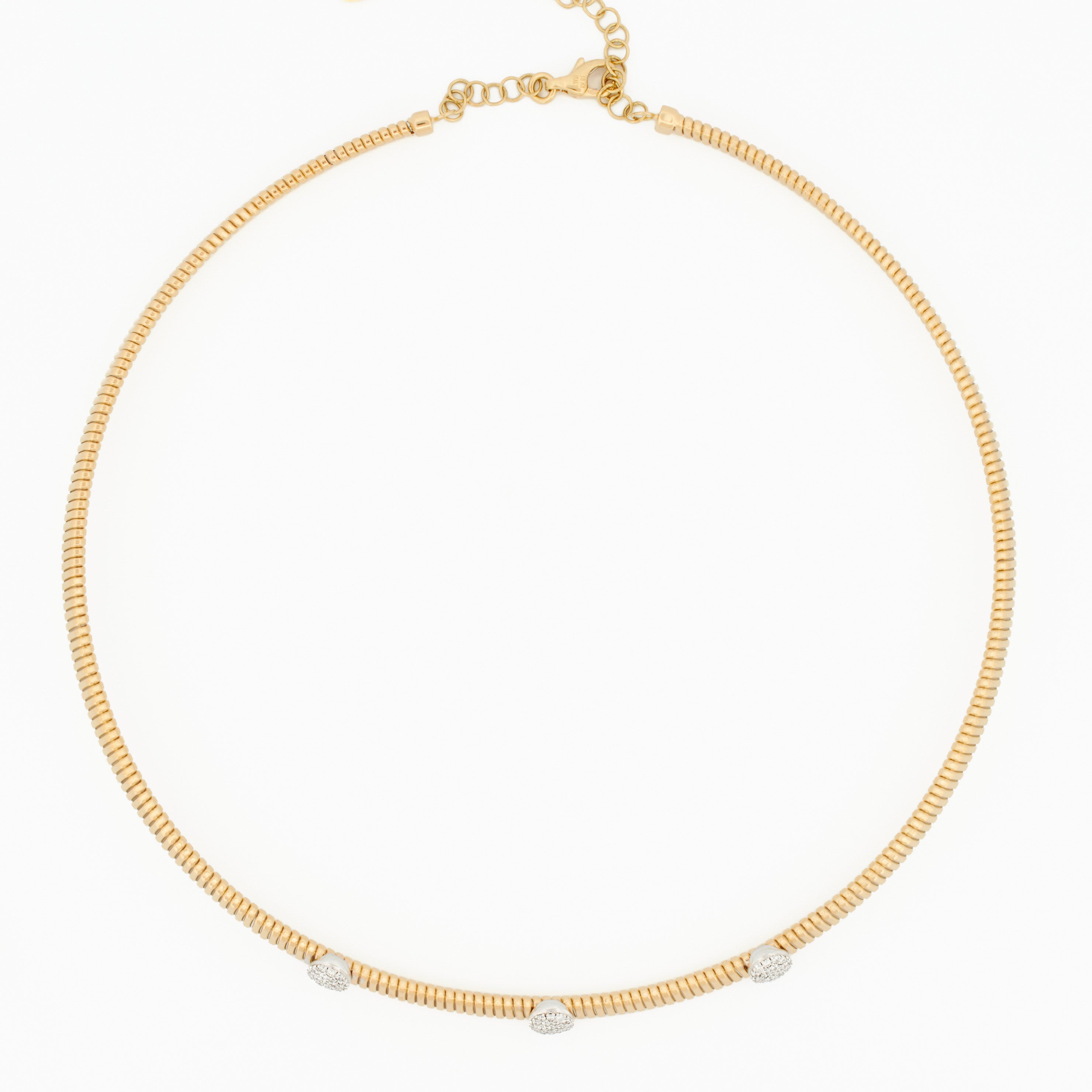 Sophisticated Tubogas Necklace with Diamonds