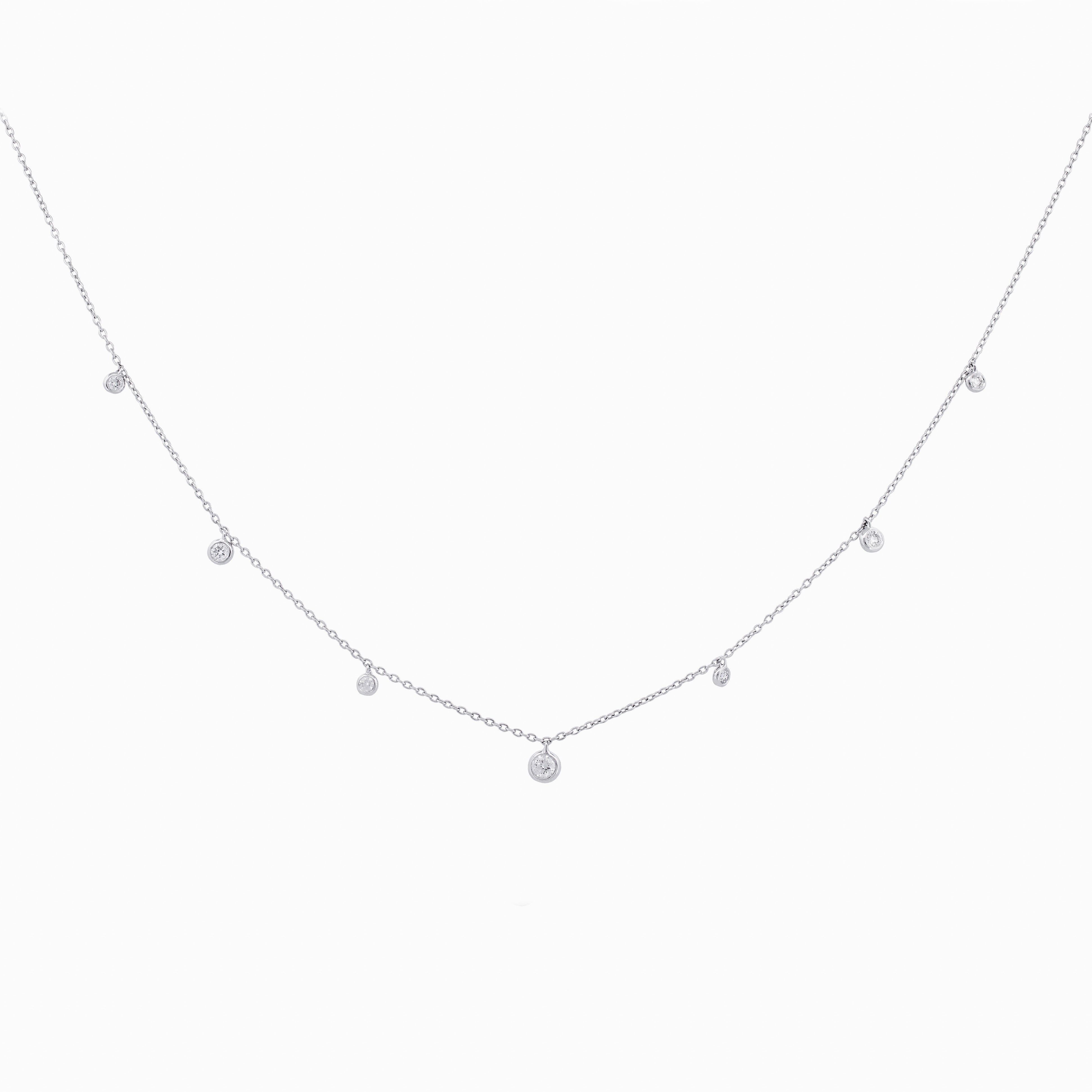 Delicate Diamond Dangle Necklace