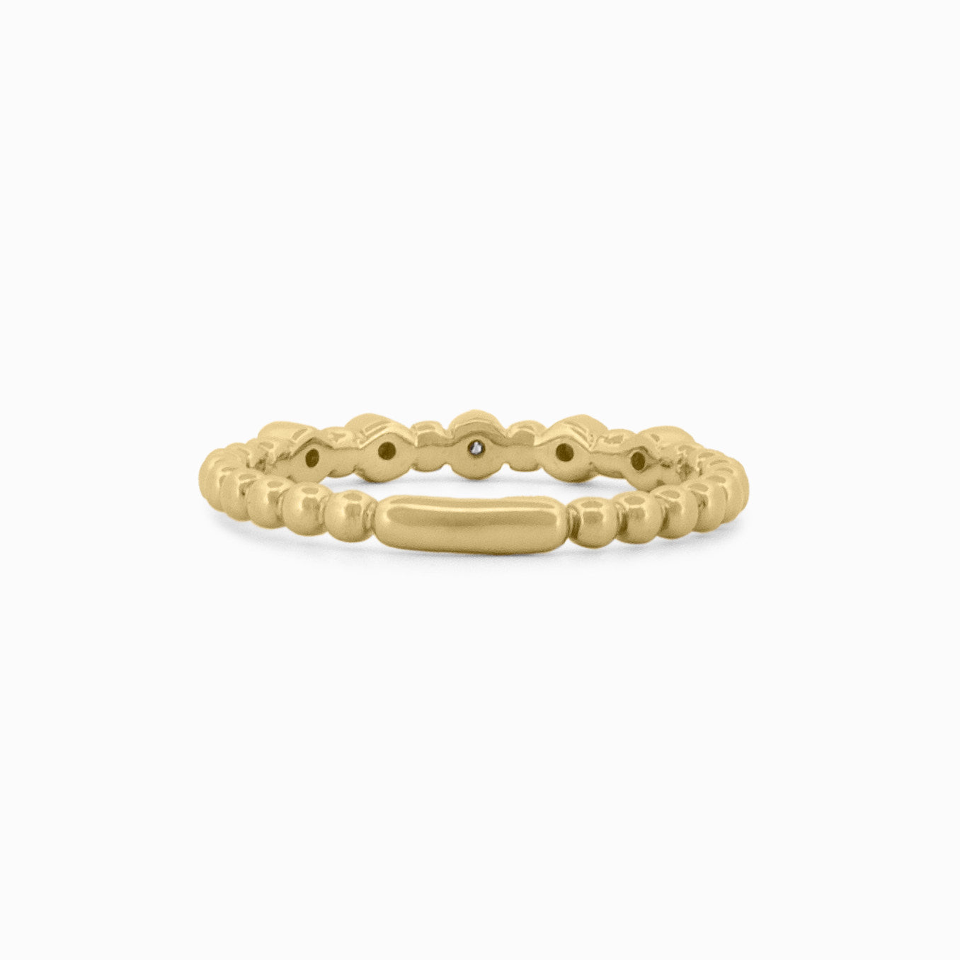 Delicate Gold Ring with Five Diamonds