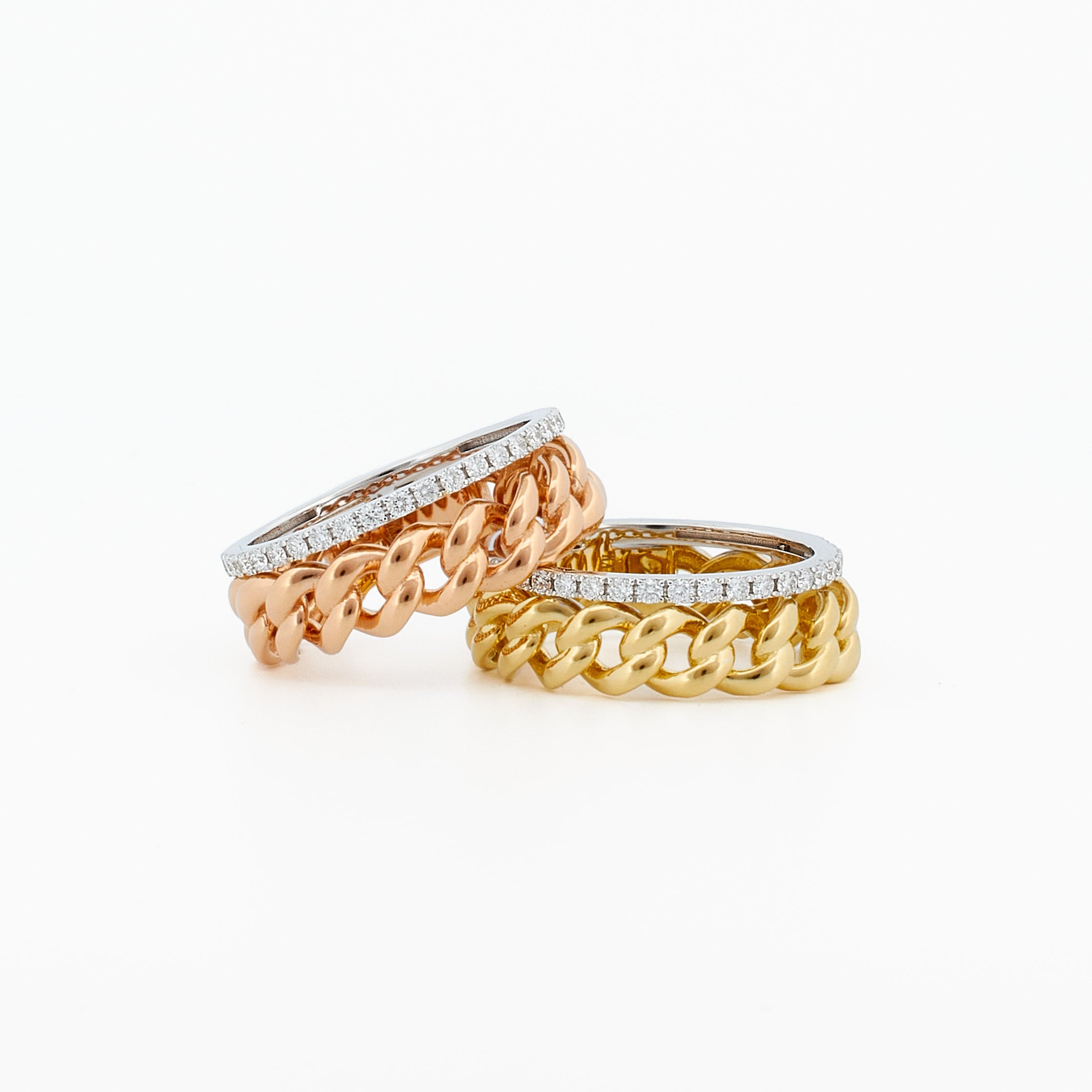 Chain Band with Diamond Accent