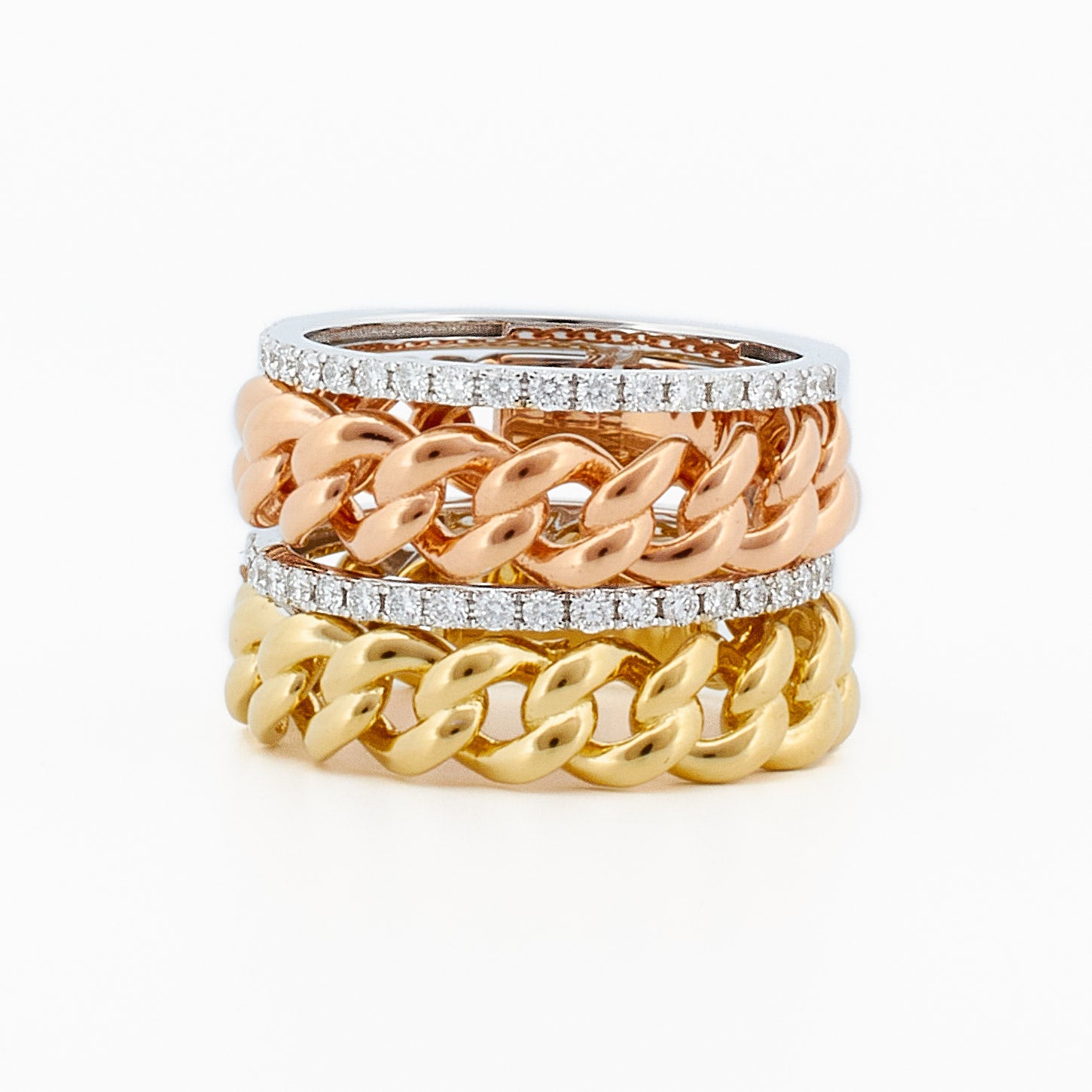 Chain Band with Diamond Accent