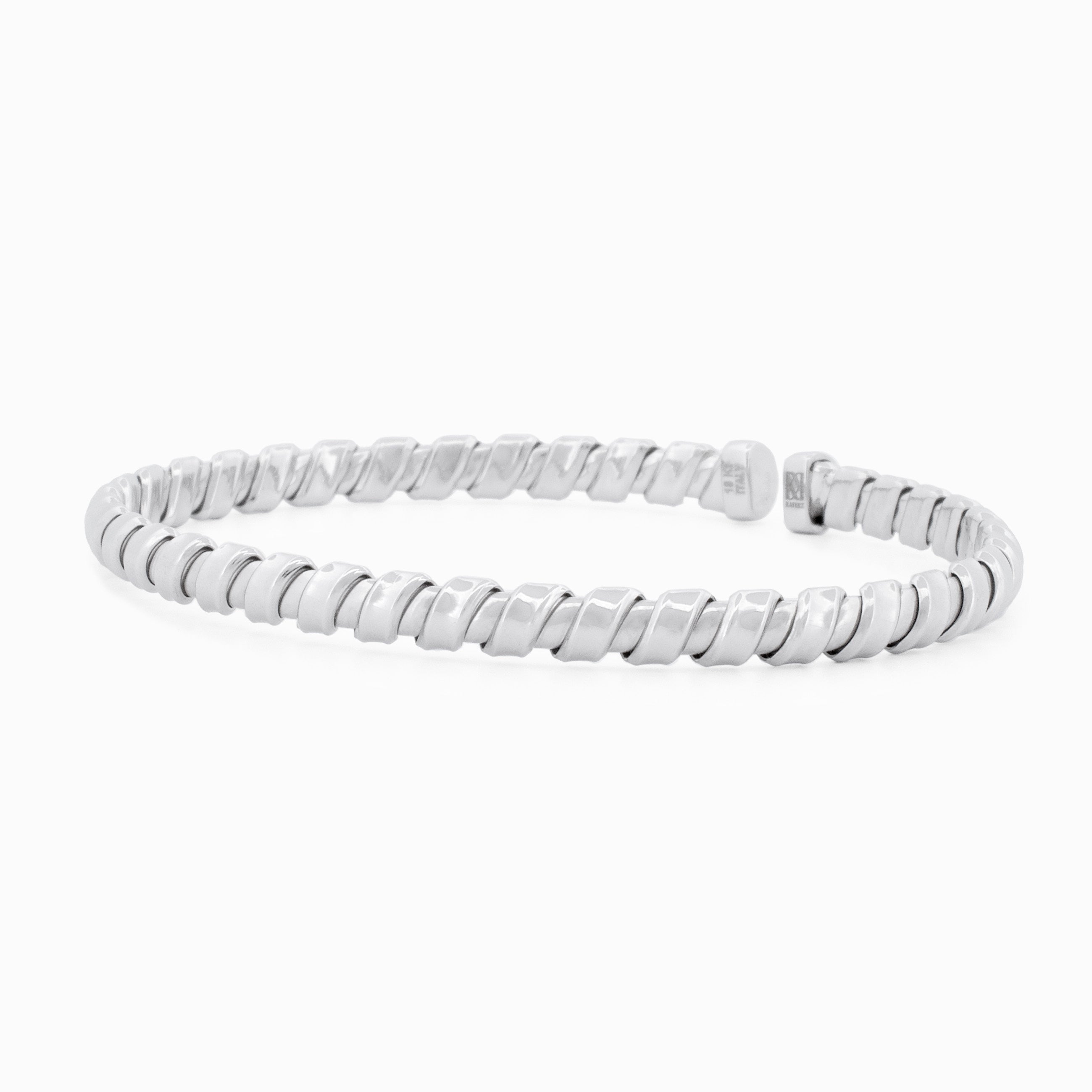 Flexible Gold Ribbed Bangle