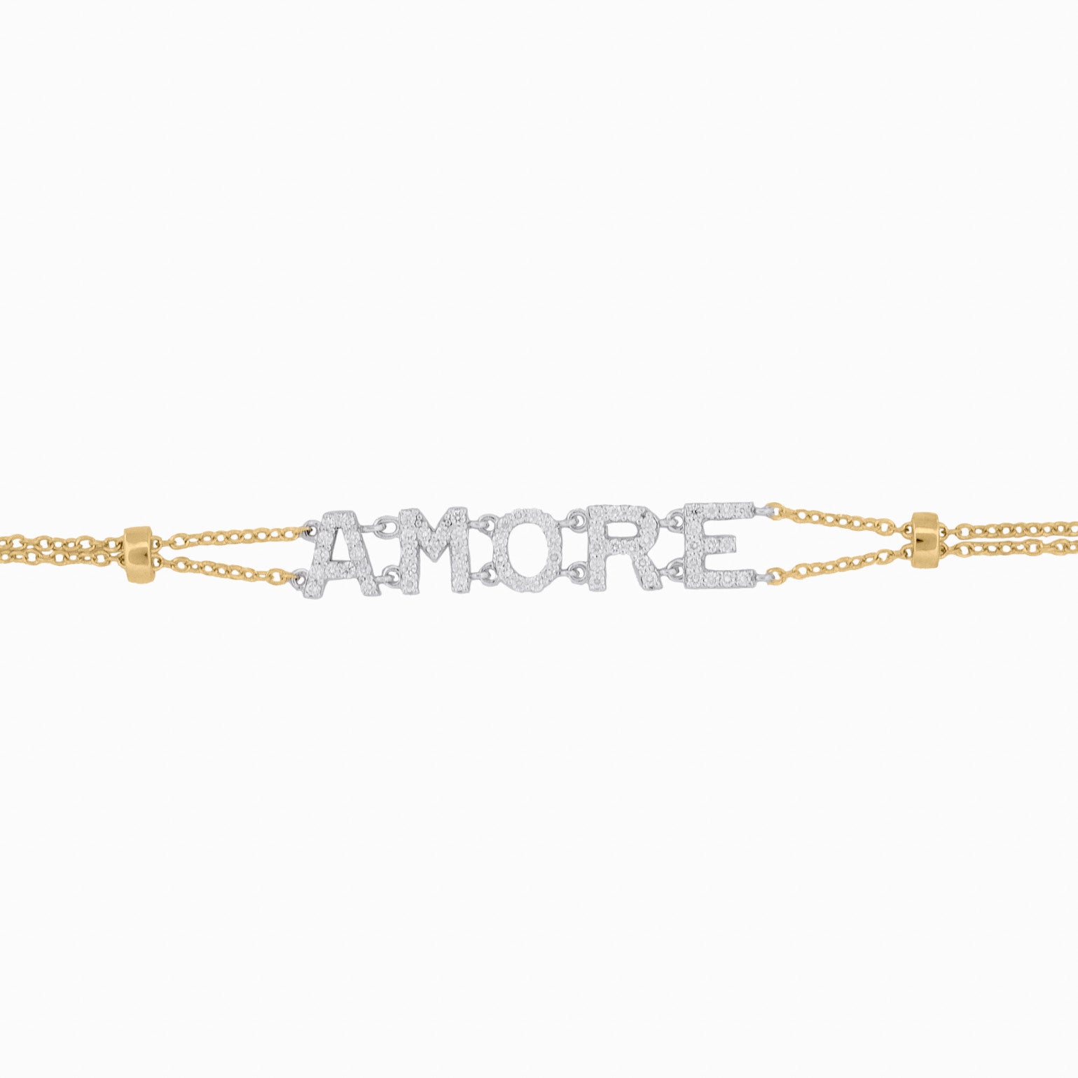 Diamond ‘AMORE’ Gold Bracelet