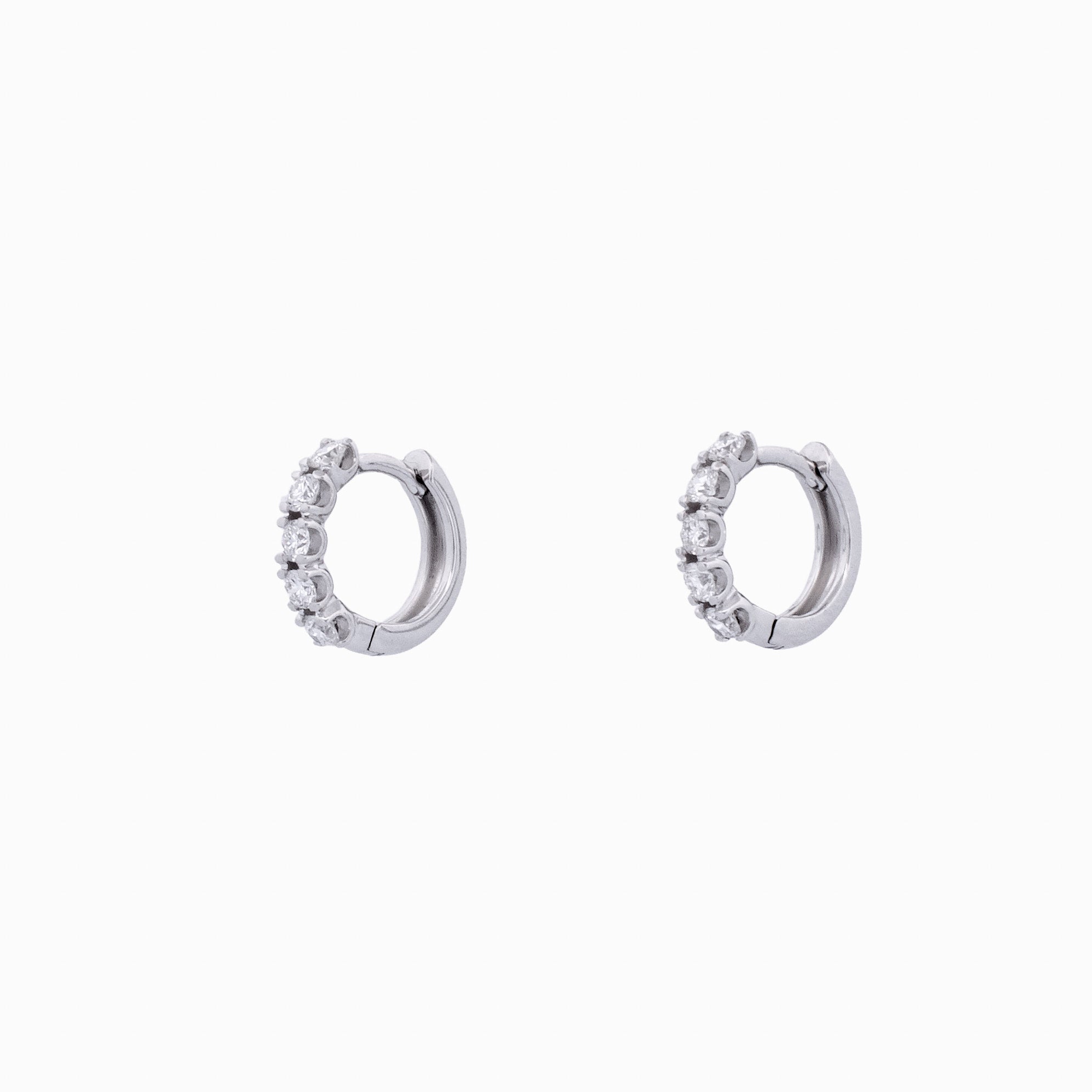 Classic Diamond Huggie Earrings