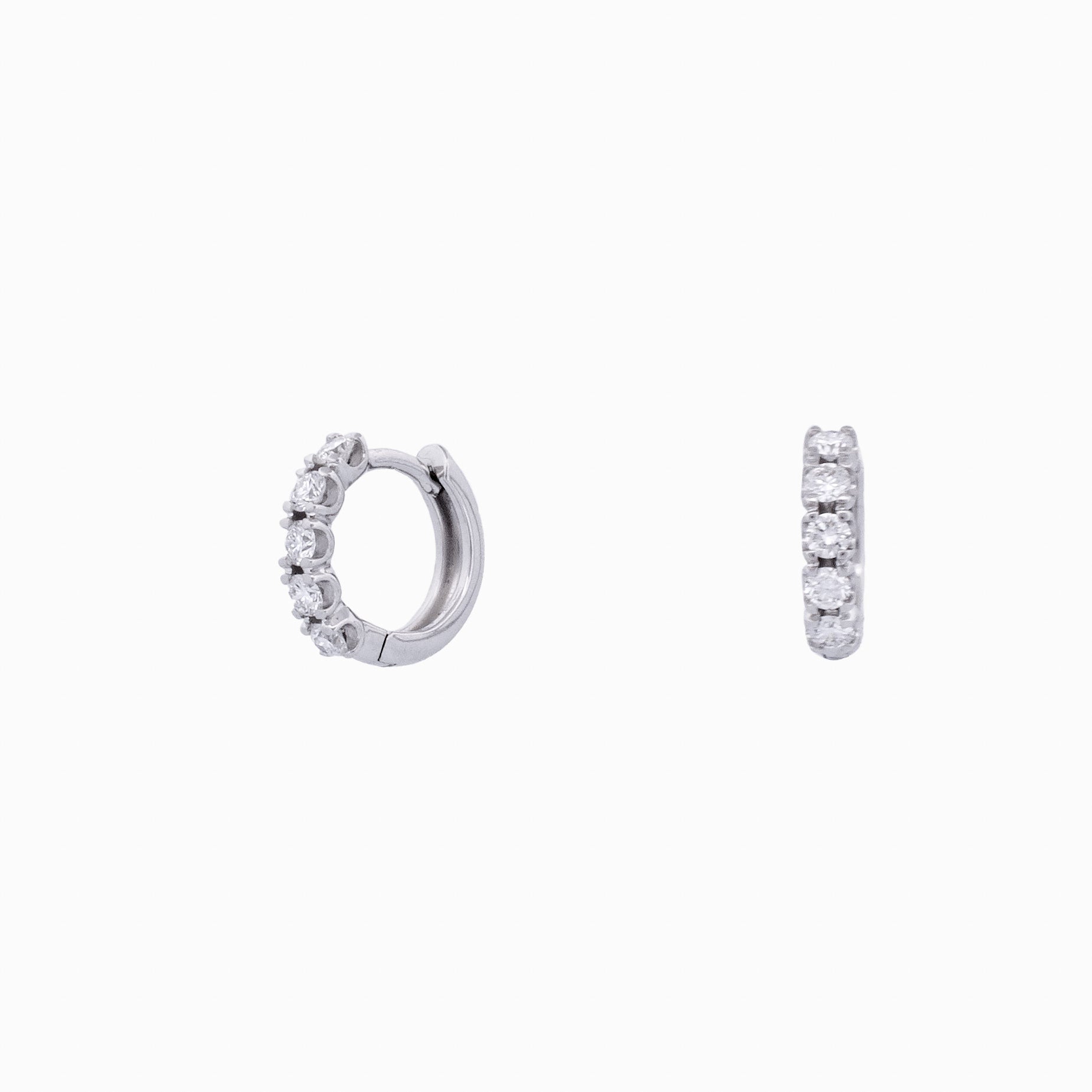 Classic Diamond Huggie Earrings
