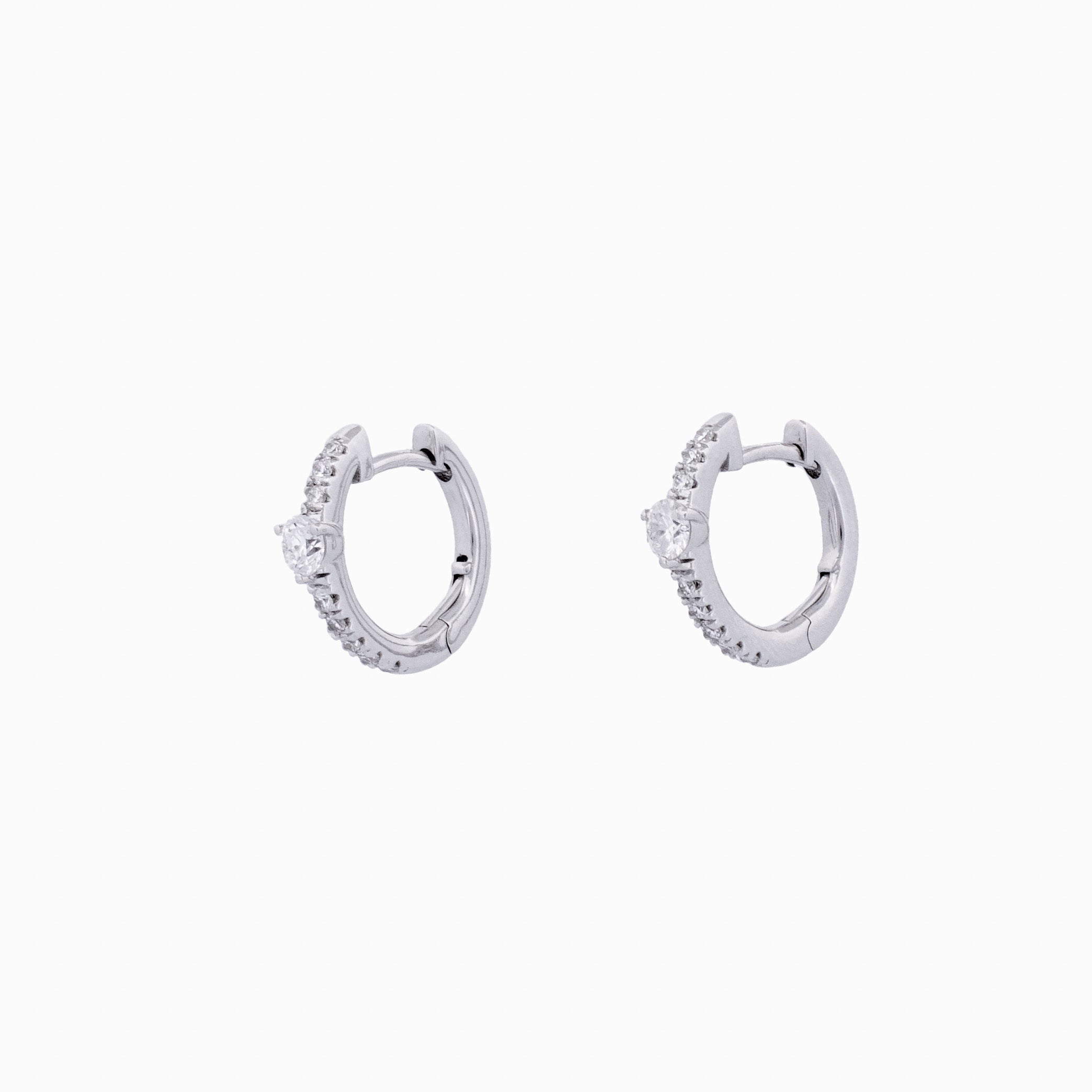 Huggies with Diamond Studs