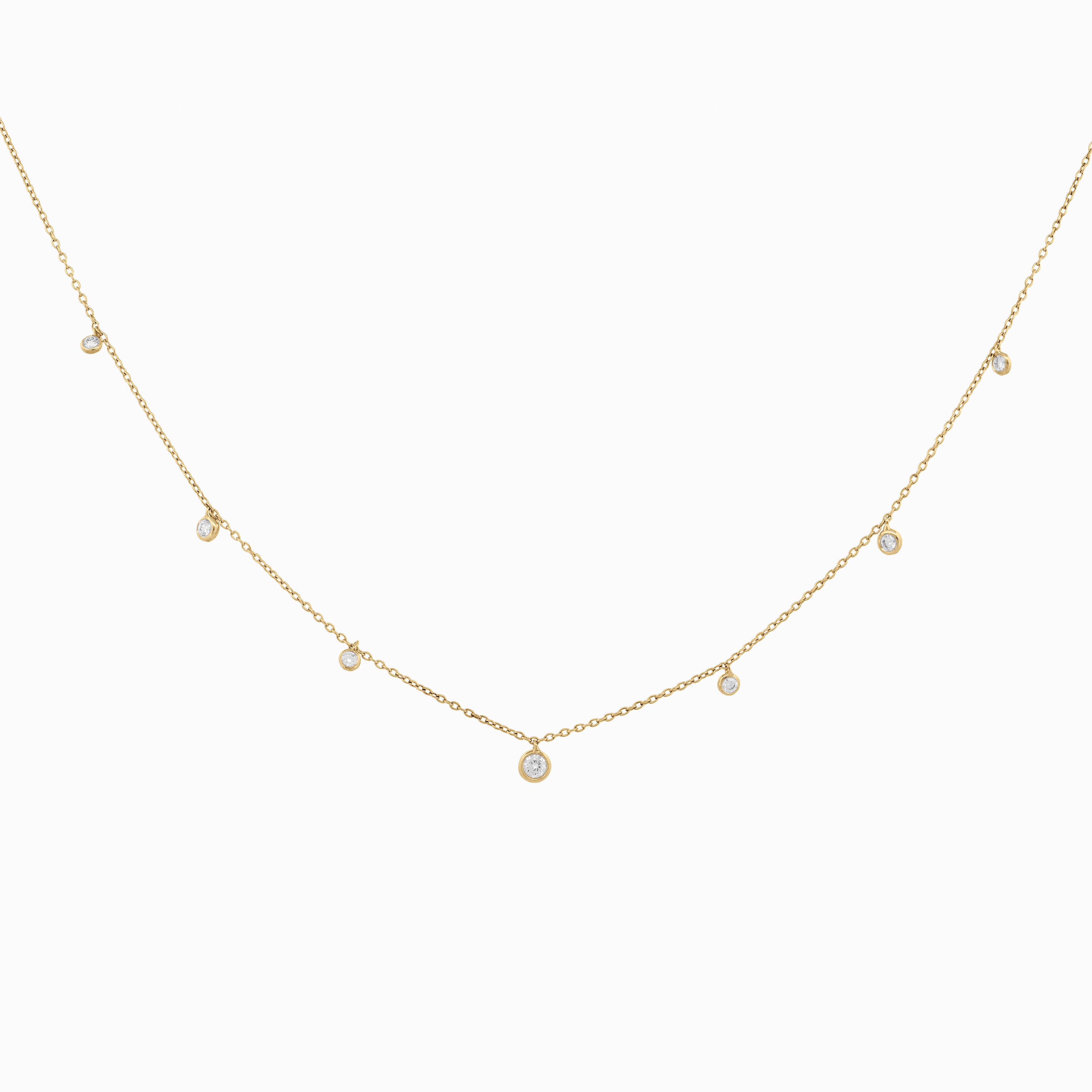 Delicate Diamond Dangle Necklace