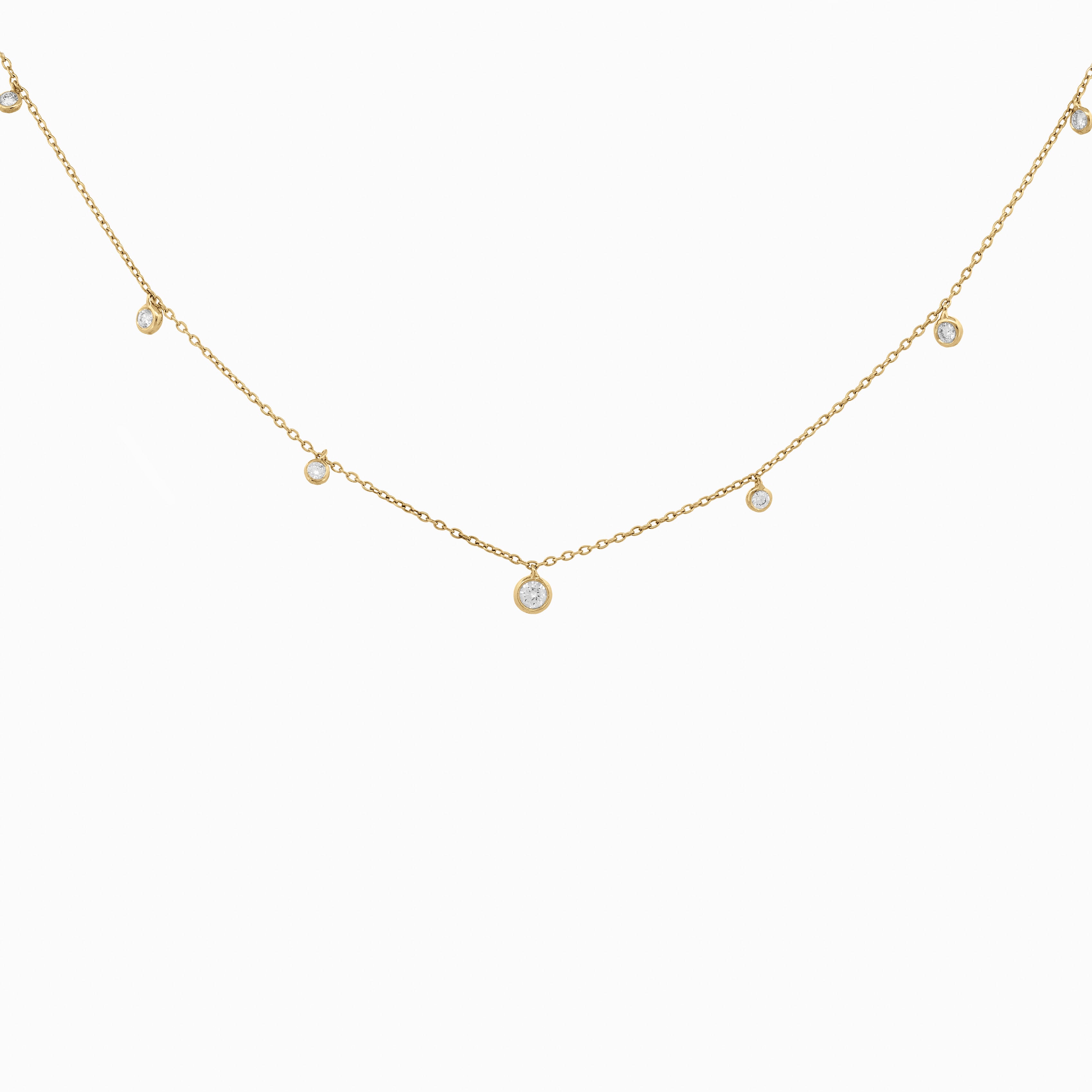 Delicate Diamond Dangle Necklace