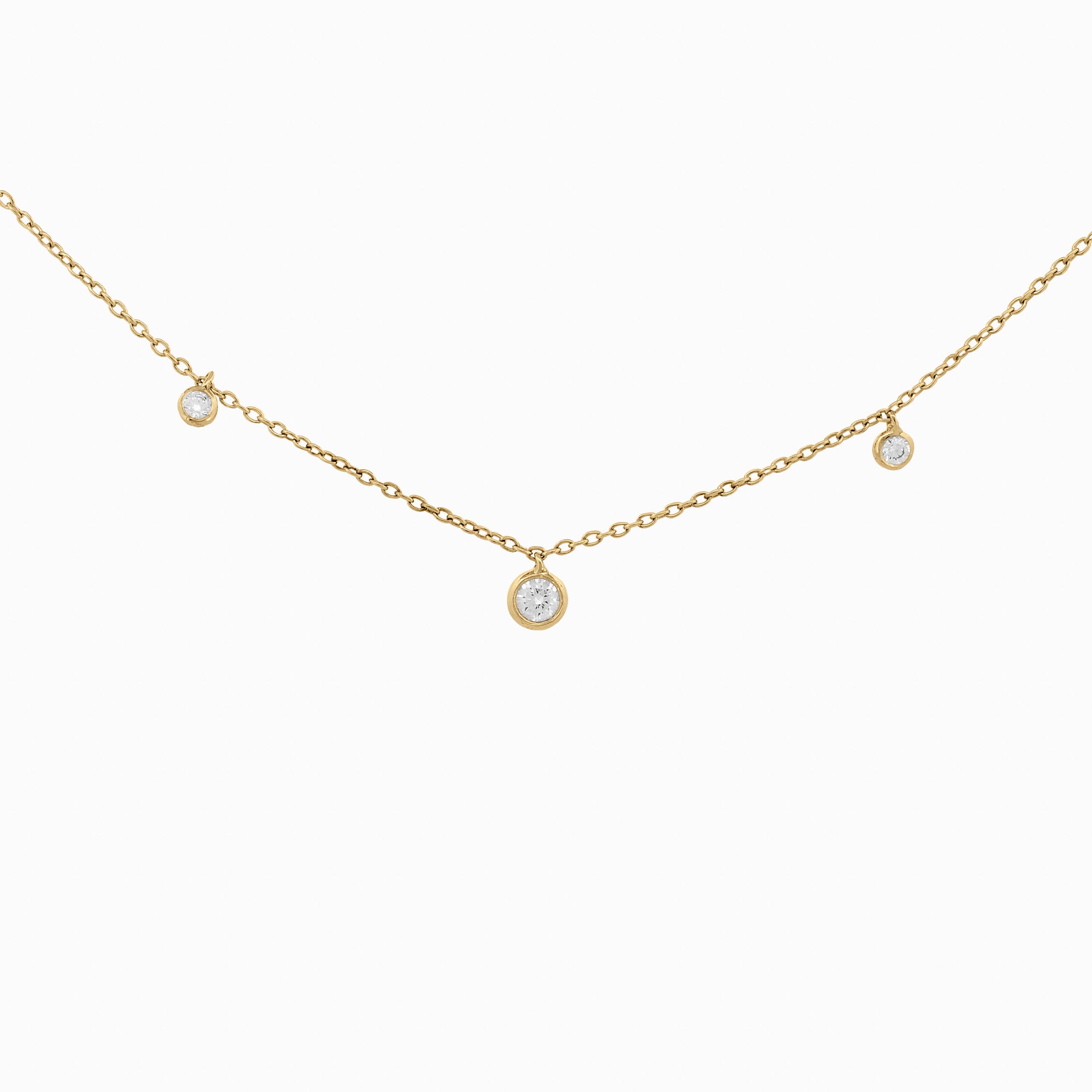 Delicate Diamond Dangle Necklace