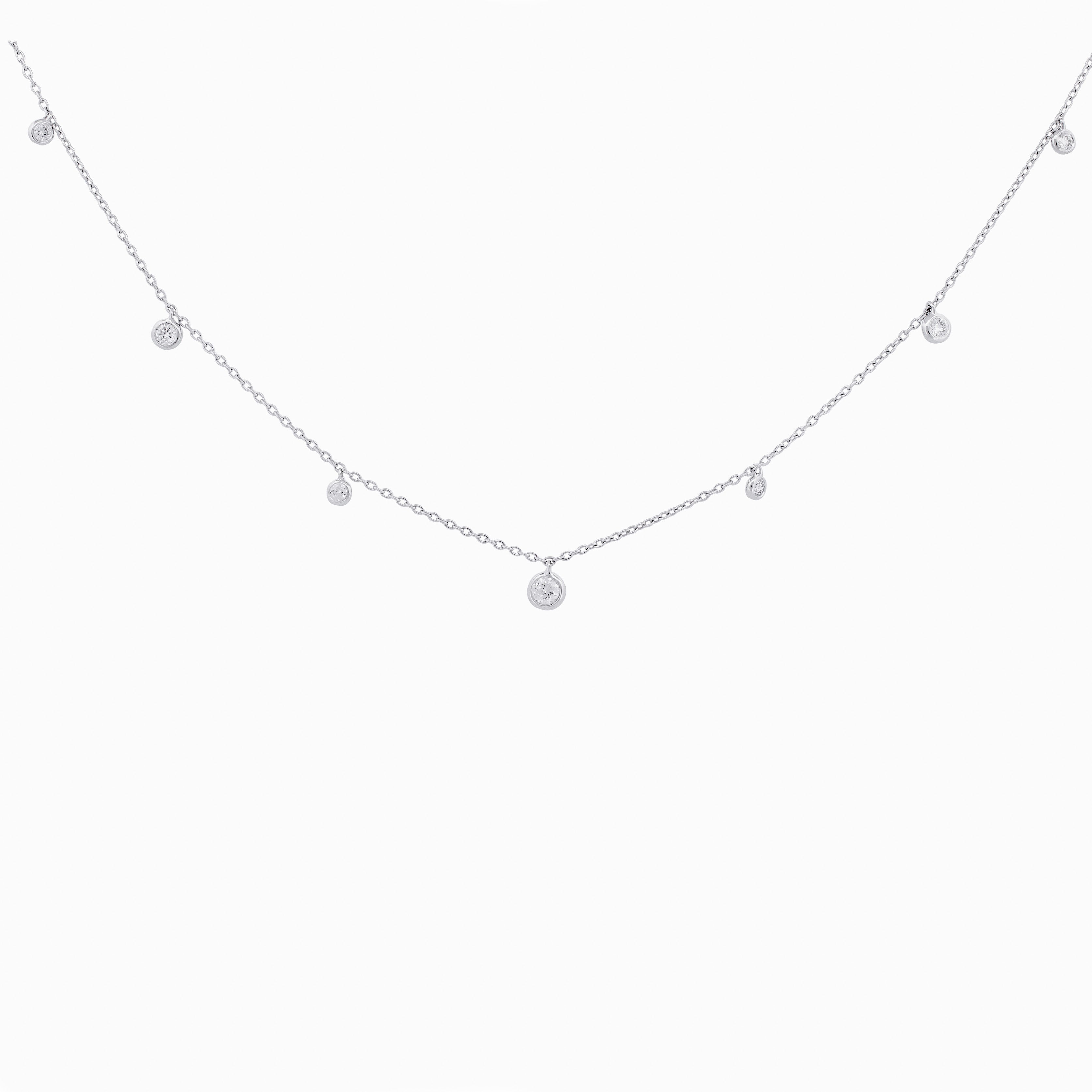 Delicate Diamond Dangle Necklace