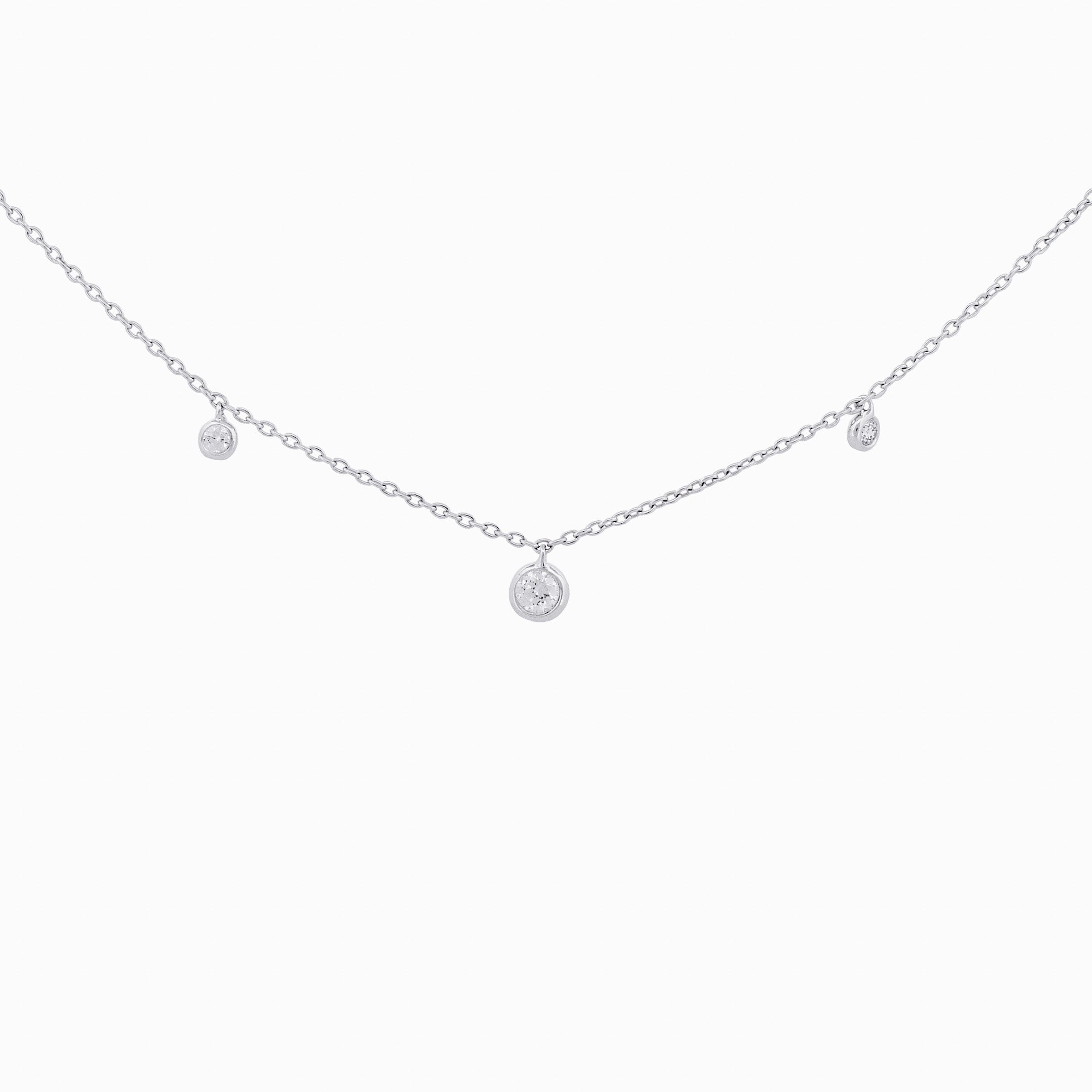 Delicate Diamond Dangle Necklace