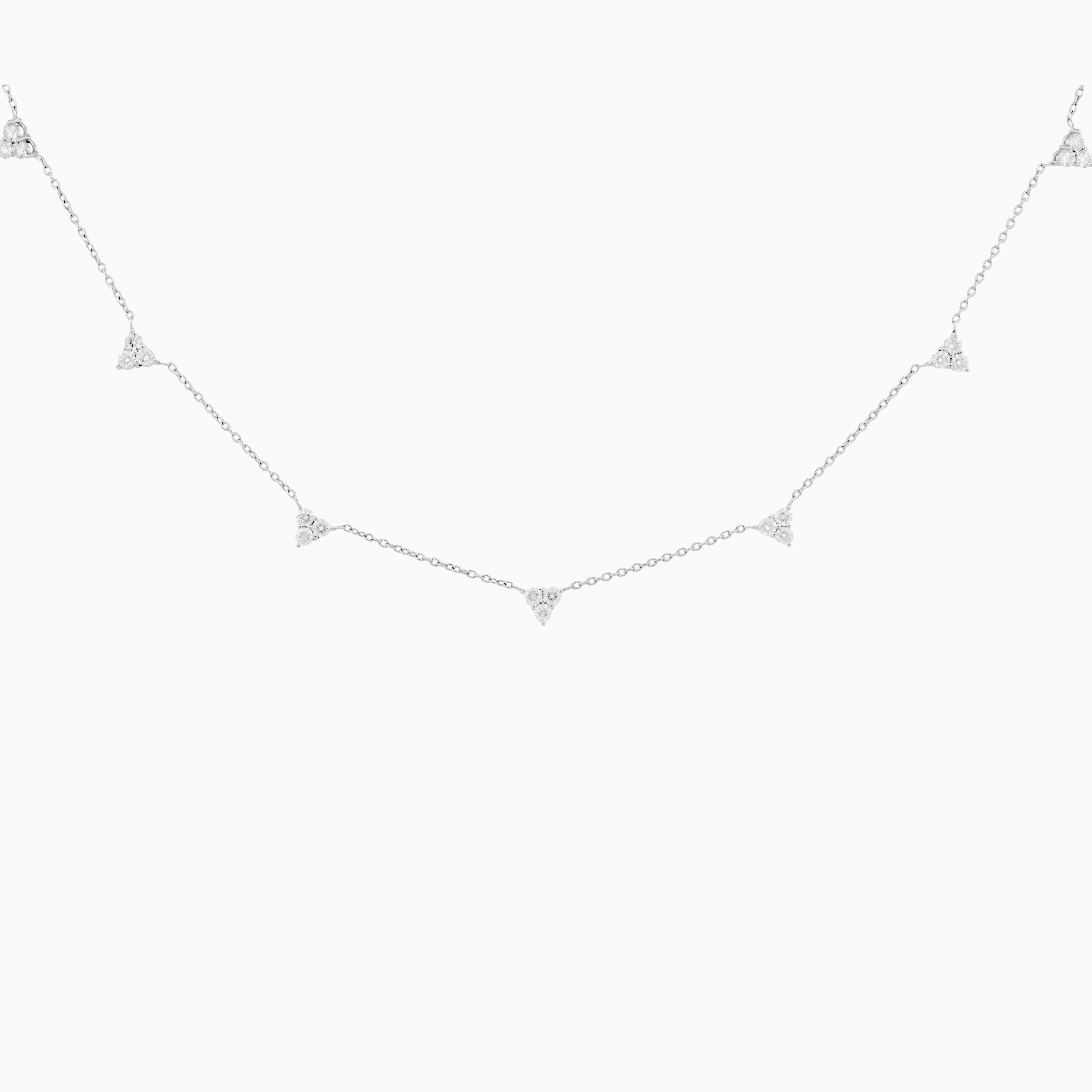 Diamond Cluster Drop Necklace