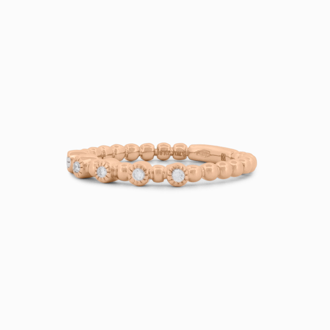 Delicate Gold Ring with Five Diamonds