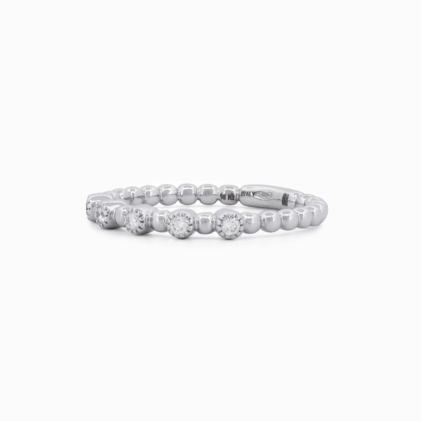 Delicate Gold Ring with Five Diamonds