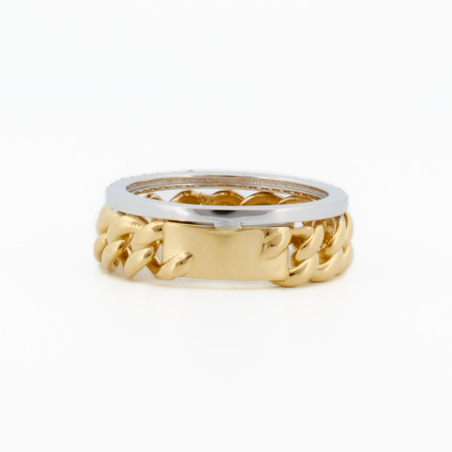 Chain Band with Diamond Accent