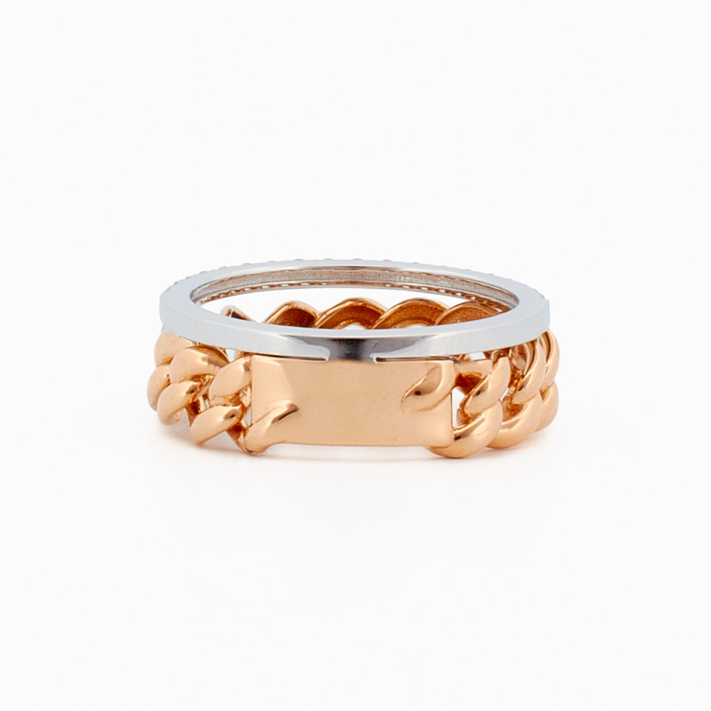 Chain Band with Diamond Accent